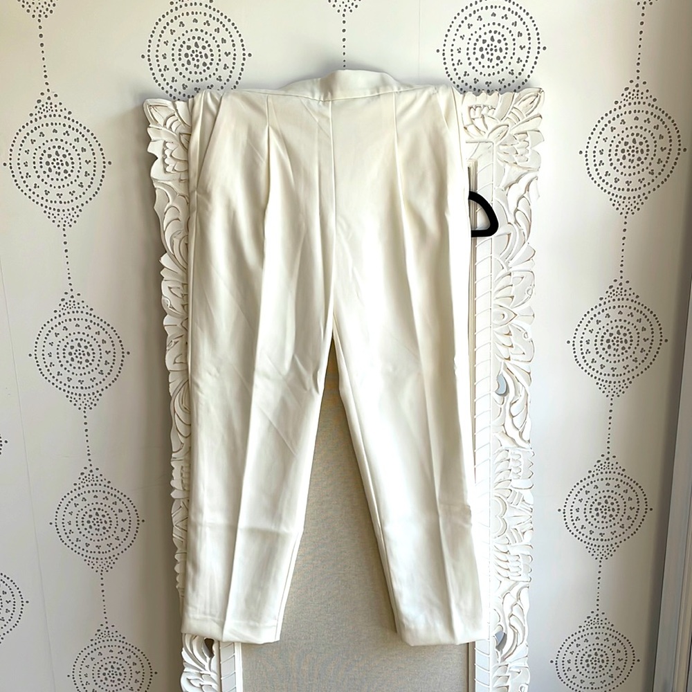 NWOT Anne Taylor white/cream easy pant
